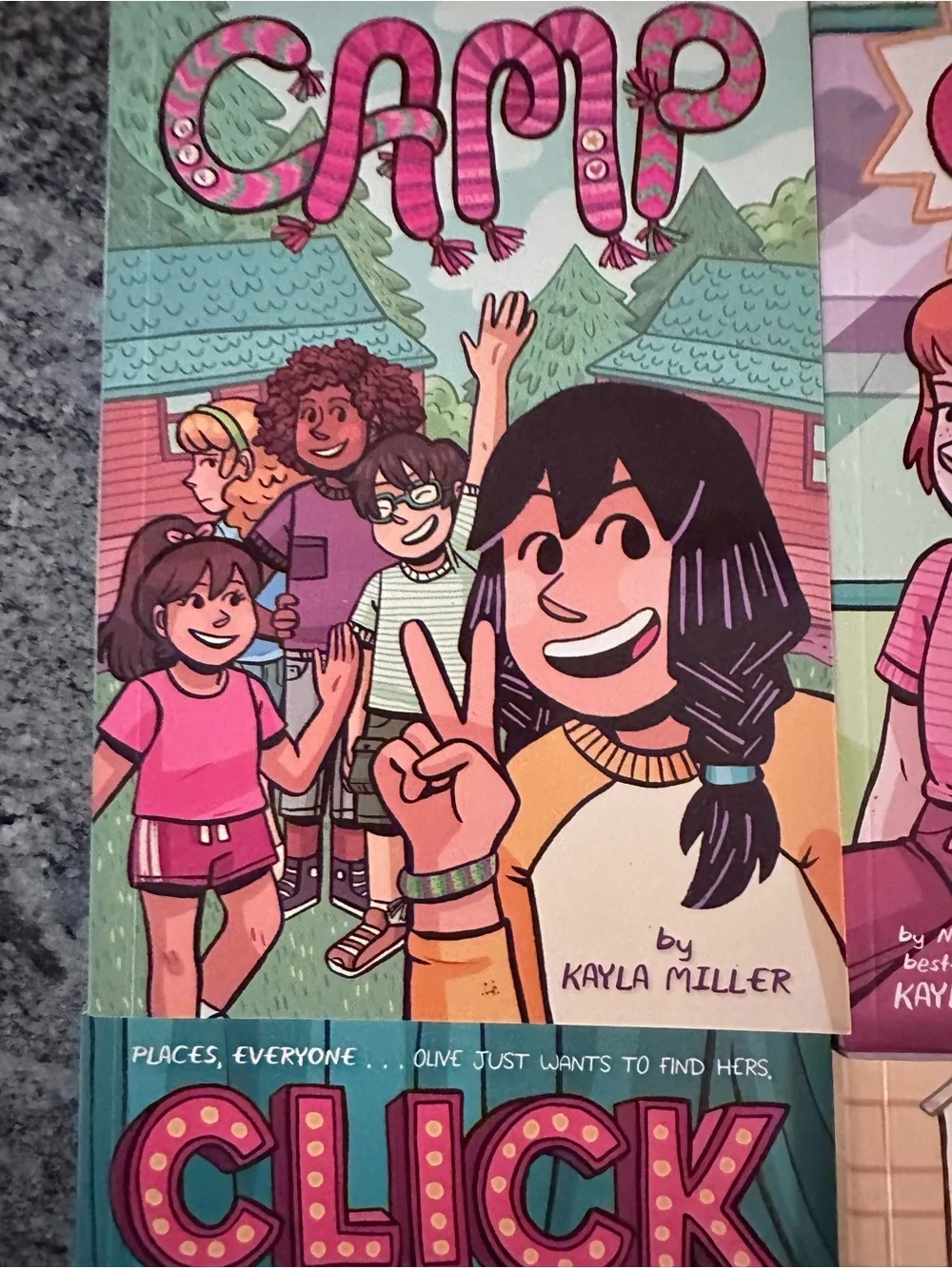 Kayla Miller Middle School Graphic Novel Non Fiction Act, click, Clash, Camp